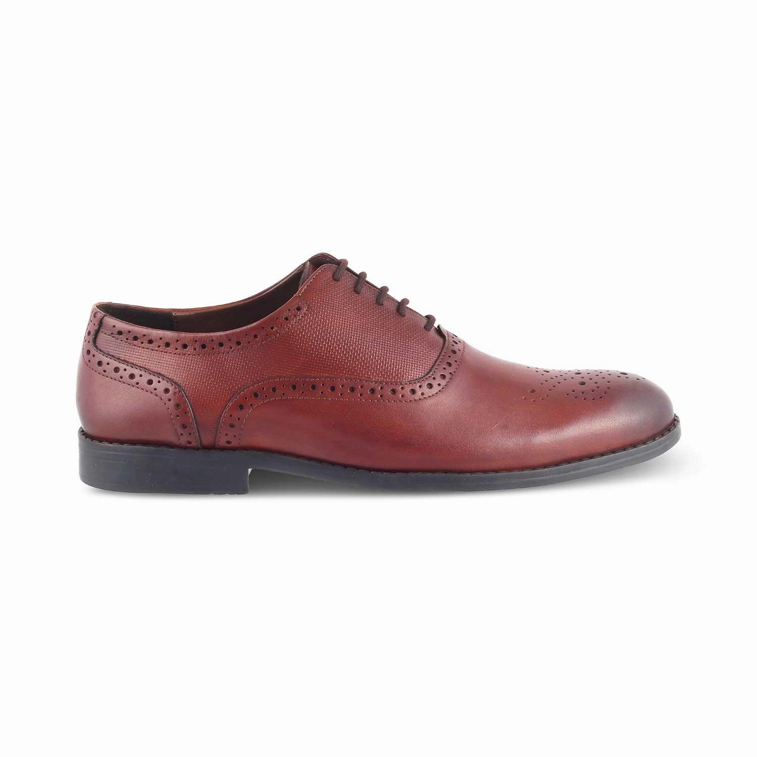 The Cerob Tan Men's Oxford Brogue Lace Ups Tresmode Plain Toe Canvas Oxfords