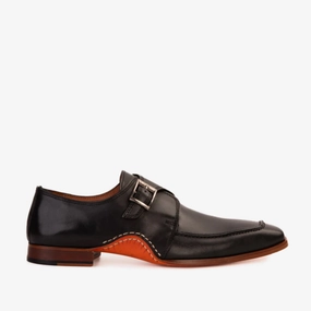 The Hagrid Black Single Monk Strap Handmade Men Shoe Chinos And Brogues