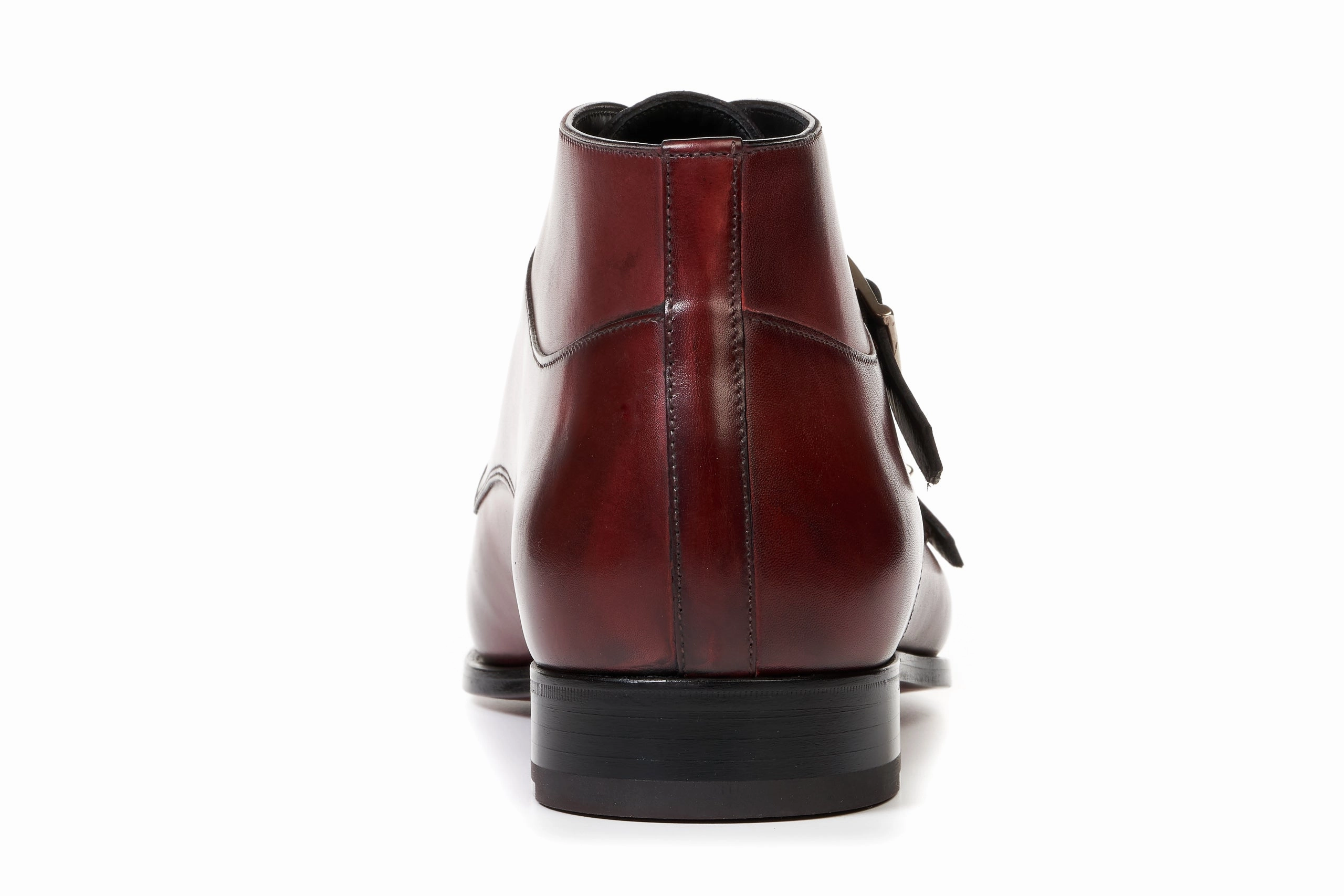 Brogues Chunky Sole The Heston Double Monk Strap Boot - Oxblood
