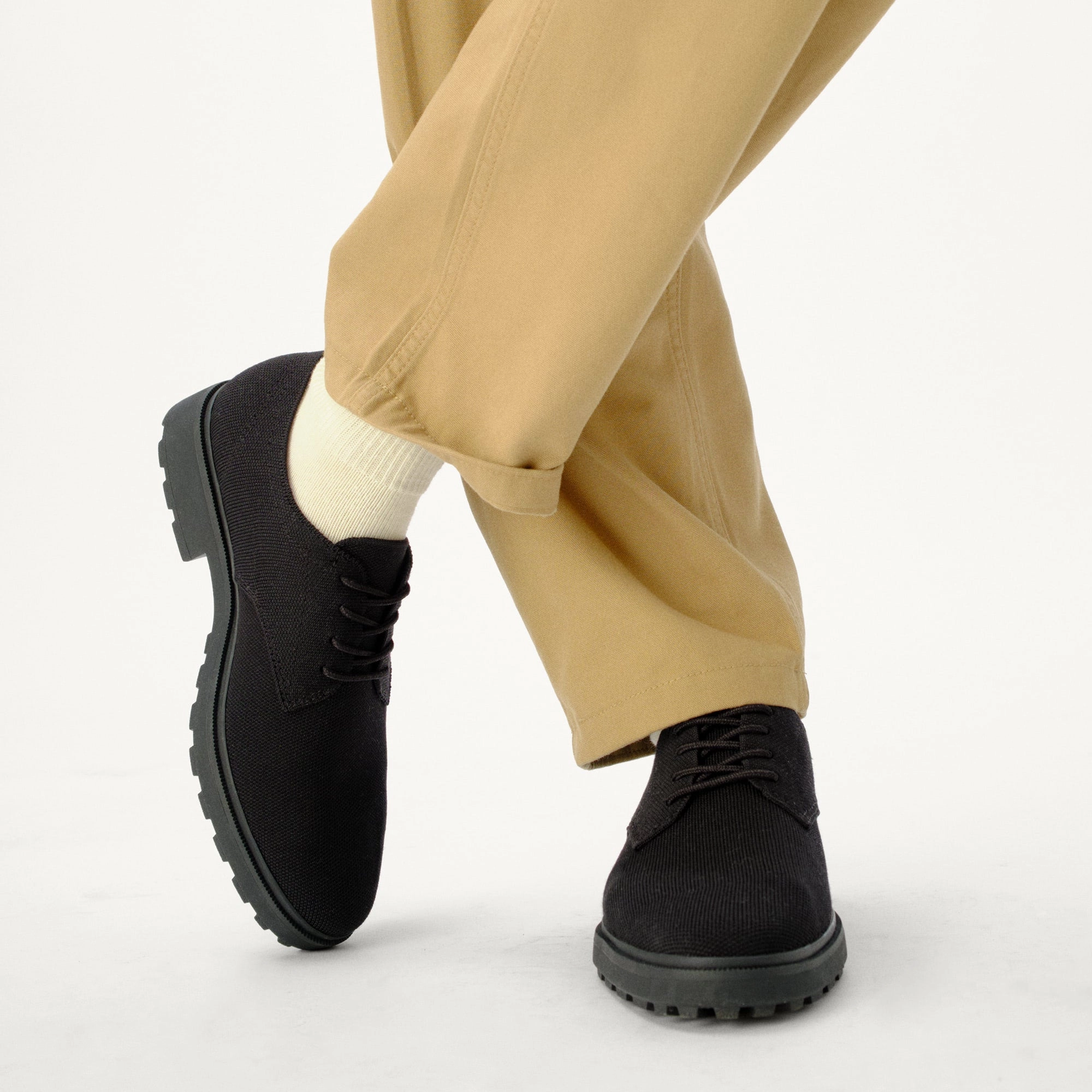 The Lug Oxford - Black Oxfords Leather Breathable Casual Dress Shoes