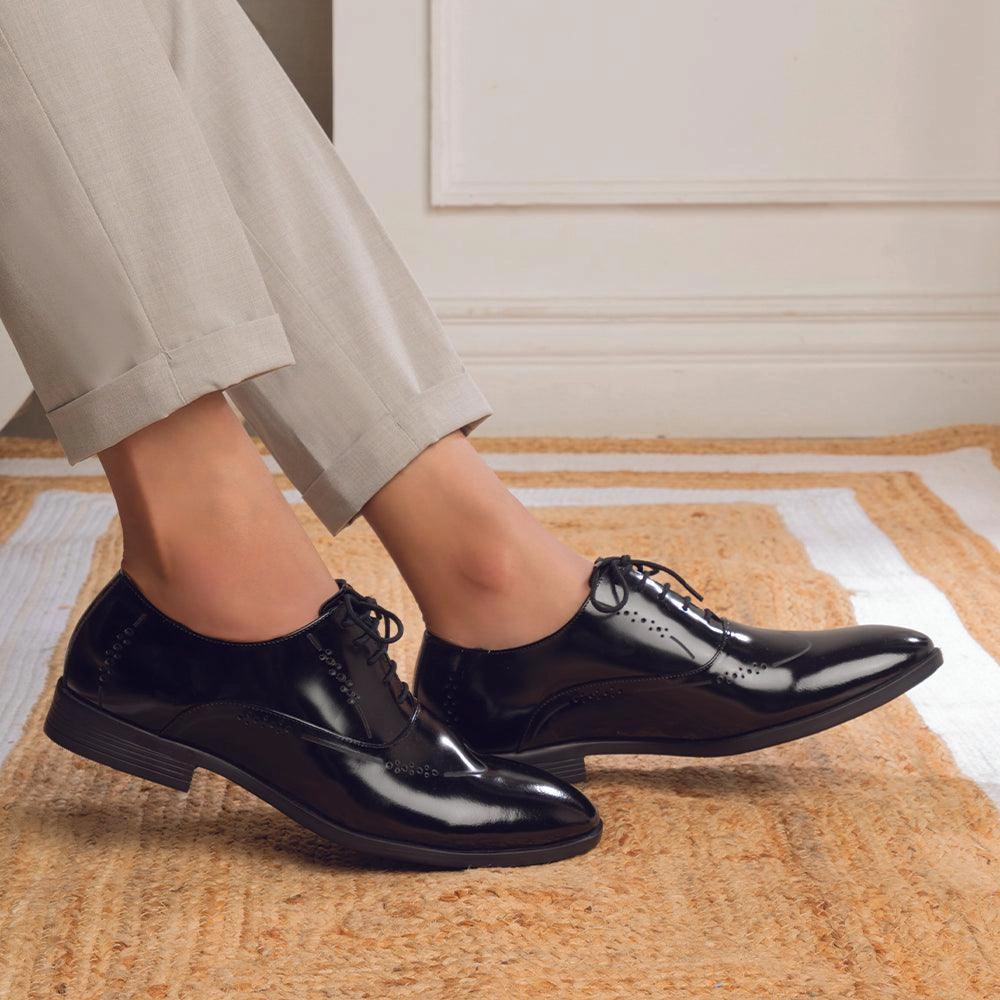 Metallic Platform Oxfords The Nas Black Men's Oxford Lace Ups Tresmode