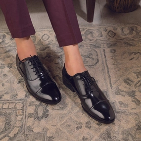 Oxford Leather The Nio Black Men's Oxford Lace Ups Tresmode