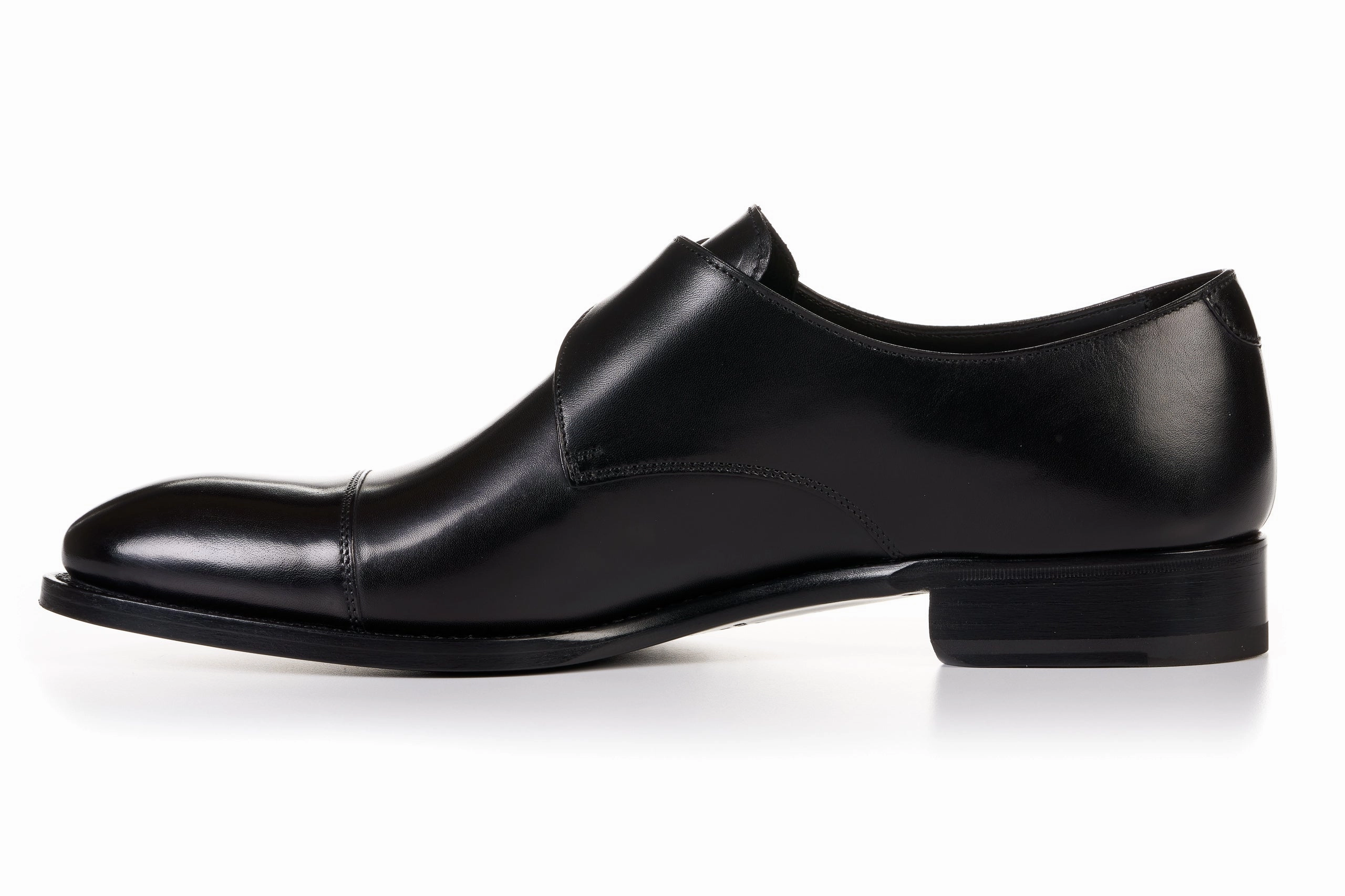 Edinburgh Brogues The Olivier Single Monk Strap - Nero