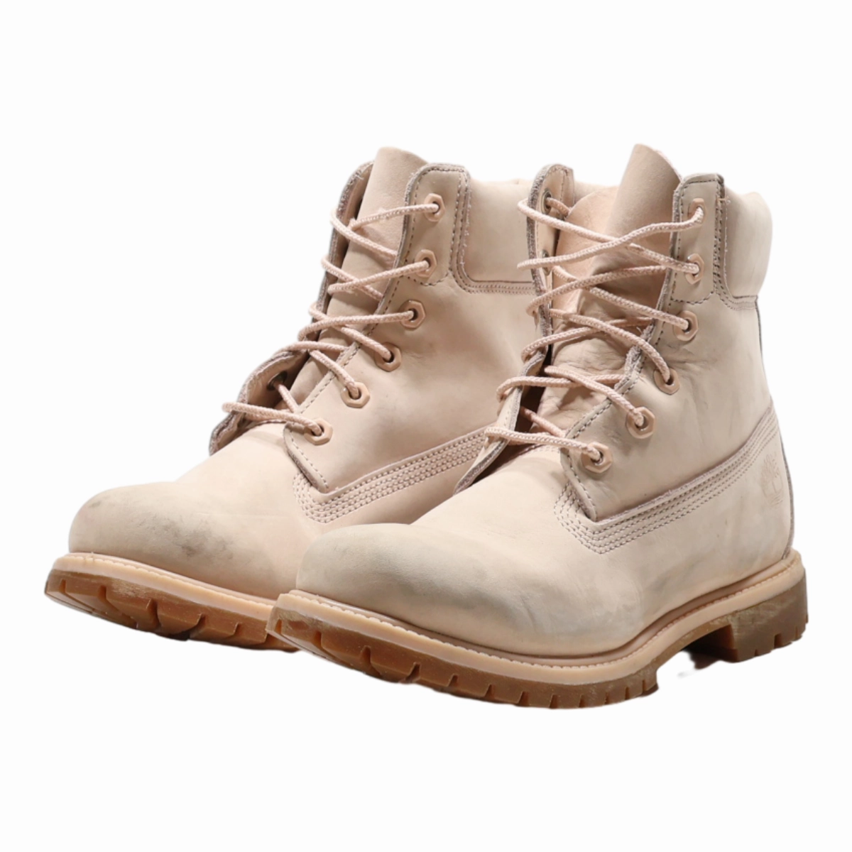 TIMBERLAND Hiking Boots Beige Synthetic Womens UK 5 Hiking Shoes Png