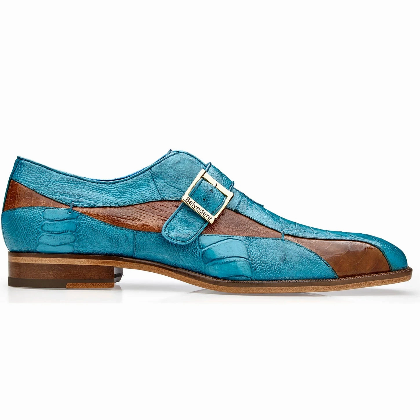 Brogue Platform Shoes Marte - R81O Ocean/Brandy-M-