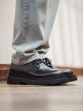 Lace-up Hey Dude Shoes Retro Style Thick Sole Derby Shoes