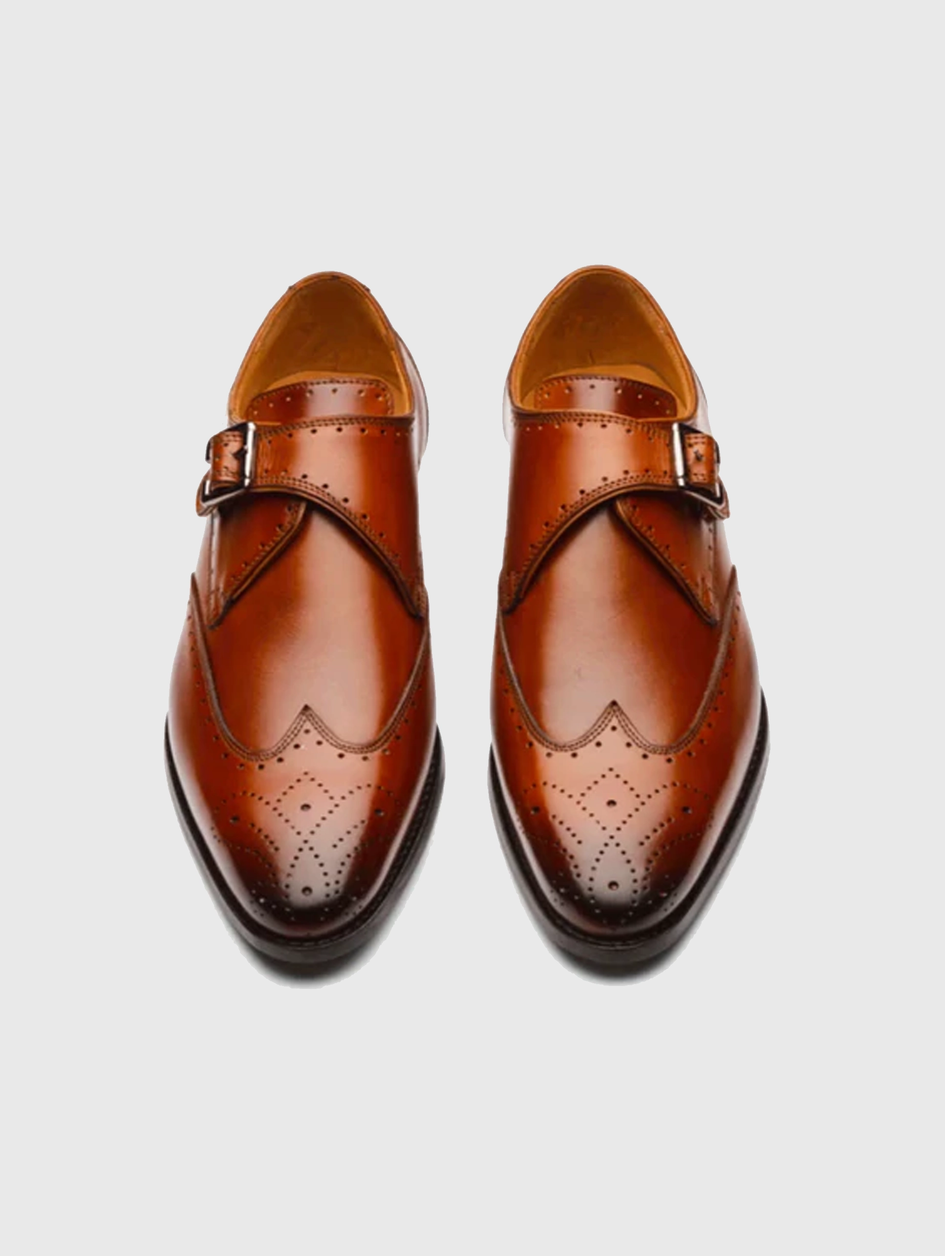 Brogues With Chinos Kaiser Single Monk-strap - Cognac