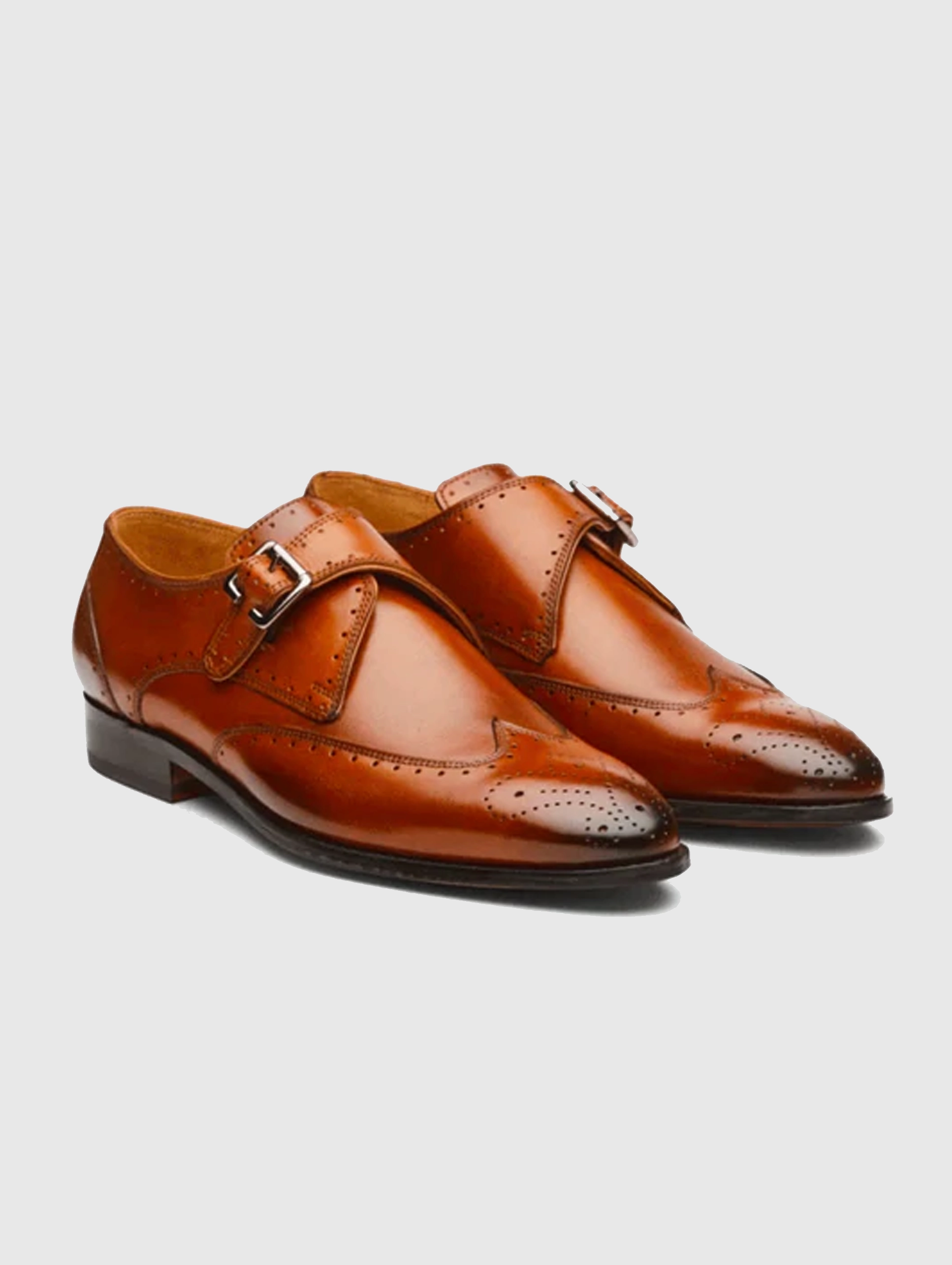 Kaiser Single Monk-strap - Cognac Oxfords Or Brogues