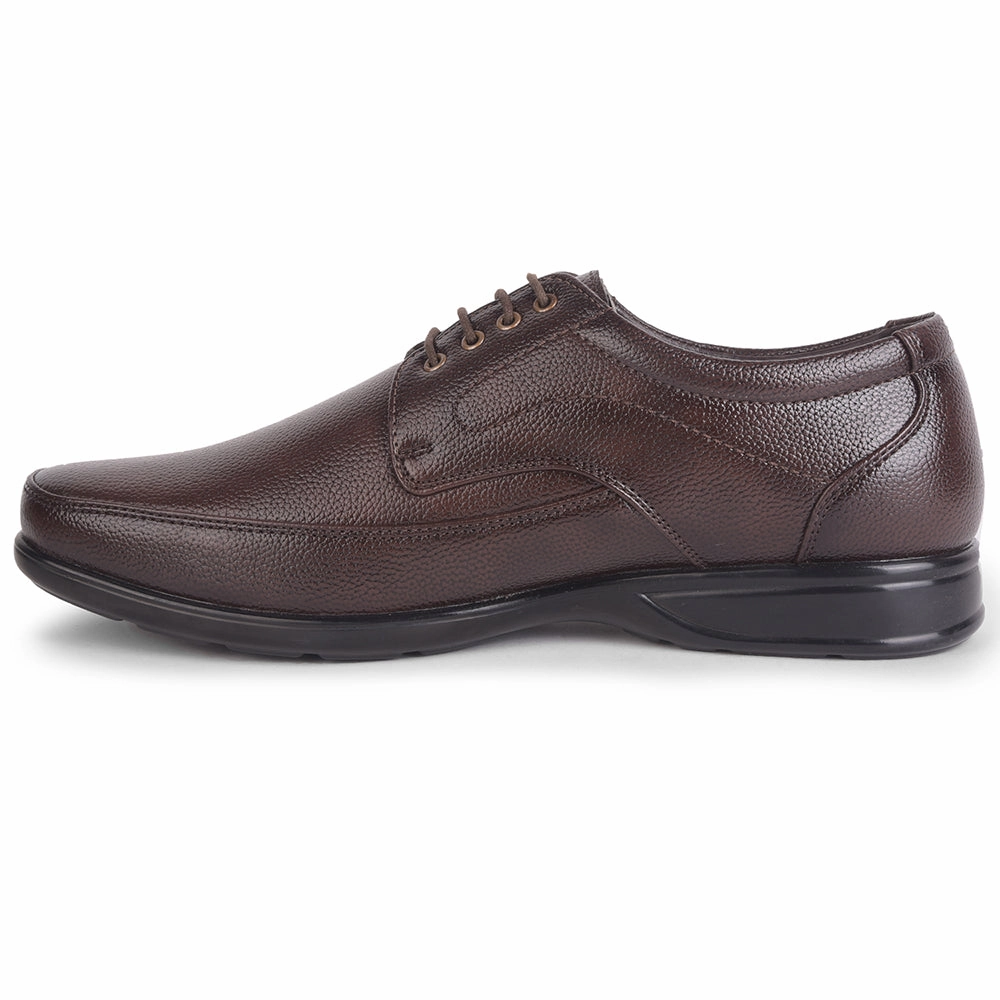 Open Derby Shoes Fortune Brown Lacing Formal Derby Shoes For Men HML-5E By Liberty