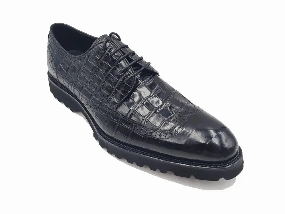 Conard 2.0 Cap Toe Oxfords Blucher Style Alligator Embossed Oxford