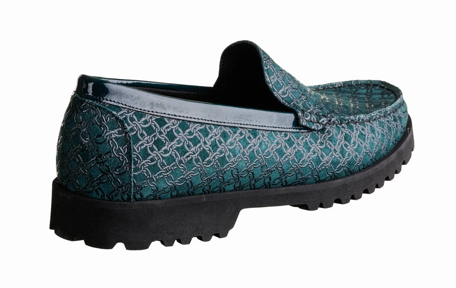 Vm Artsy Teal Pimp Loafers