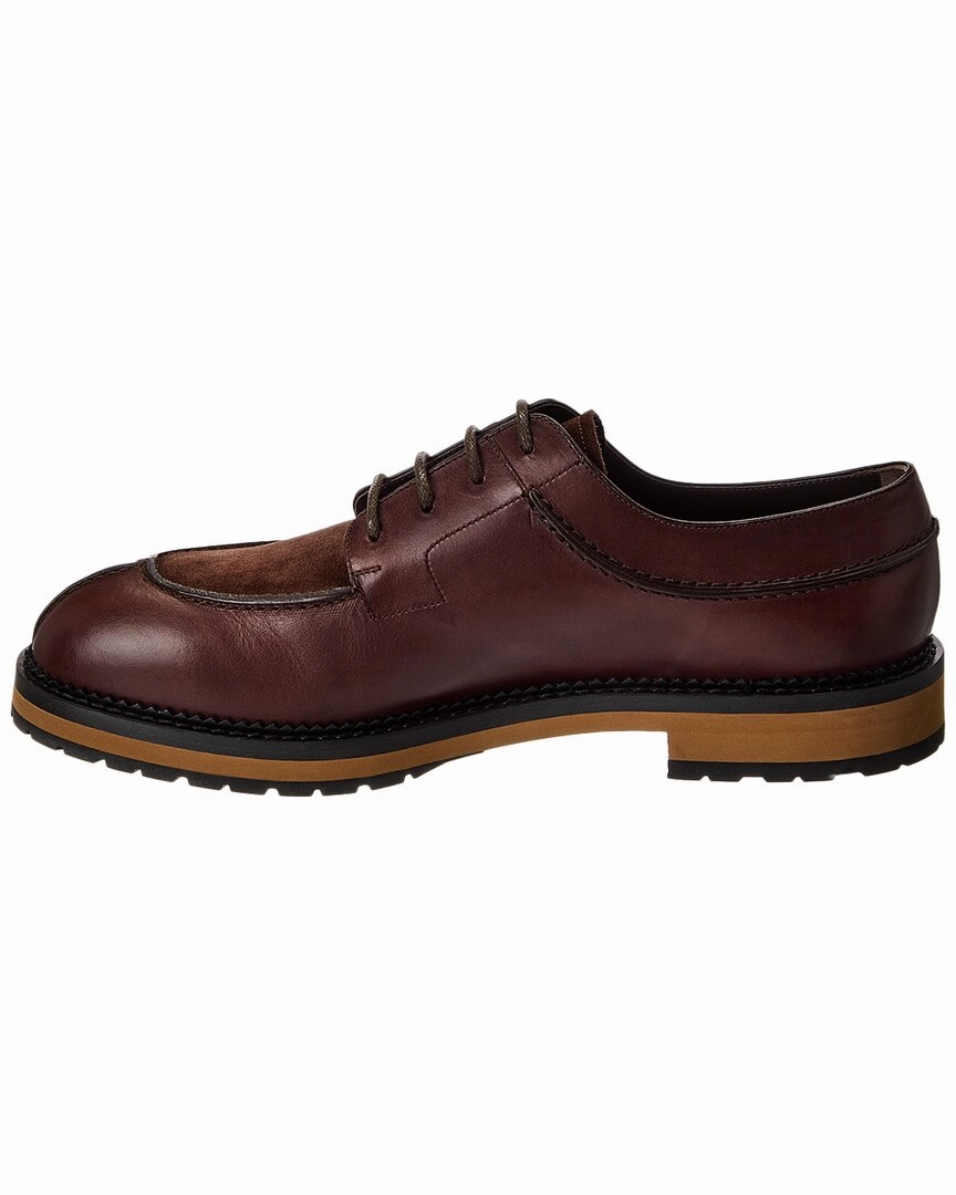 TOD??s Leather & Suede Derby Moccasin Shoes