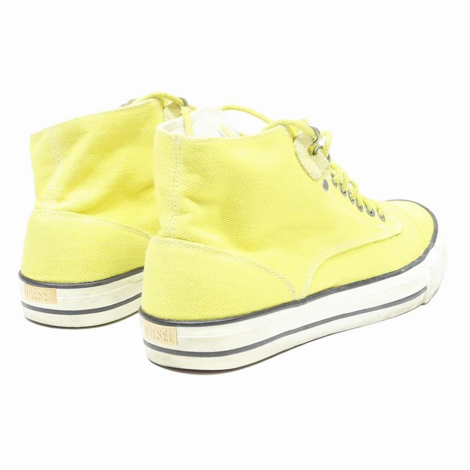 Casual Size 15 Shoes DIESEL Womens High Top Trainers Canvas Yellow UK 6.5 Classic Style Comfortable