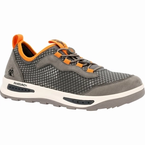 Waterproof Hiking Shoes Uk Rocky Mens Nowake Outdoor Grey/Orange Mesh Hiking Shoes