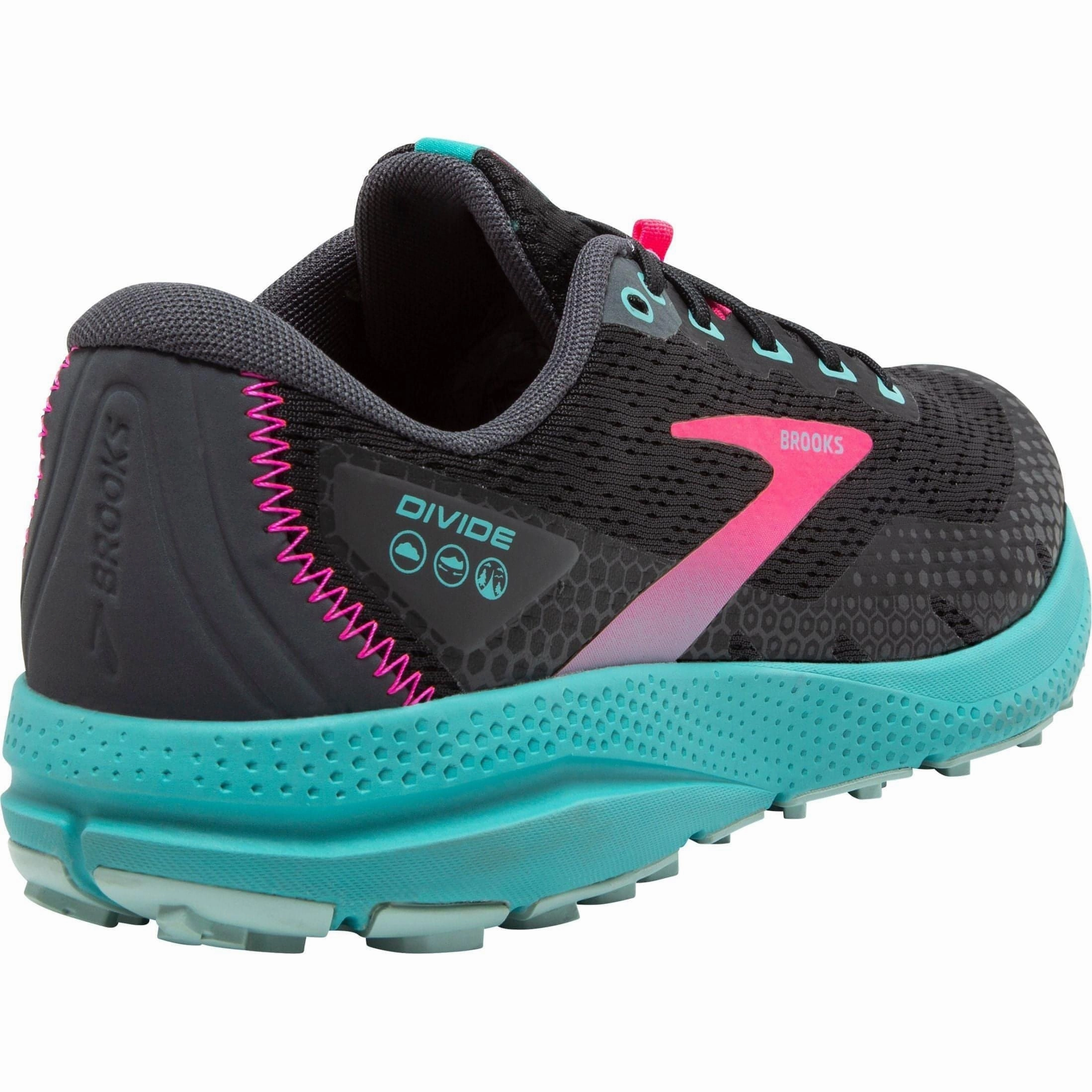 Best Trail Shoes For Cushioning Brooks Divide 3 Womens Trail Running Shoes - Black