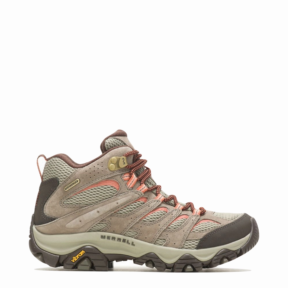 Drew Merrell Women's Moab 3 Mid Waterproof Hiking Boots in Bungee Cord Tan