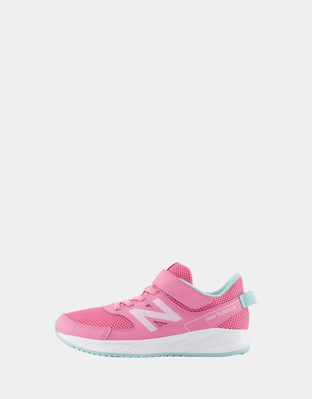 New Balance Kids 570 Hook N' Loop Pink Shoes Puma Enzo Training Shoes