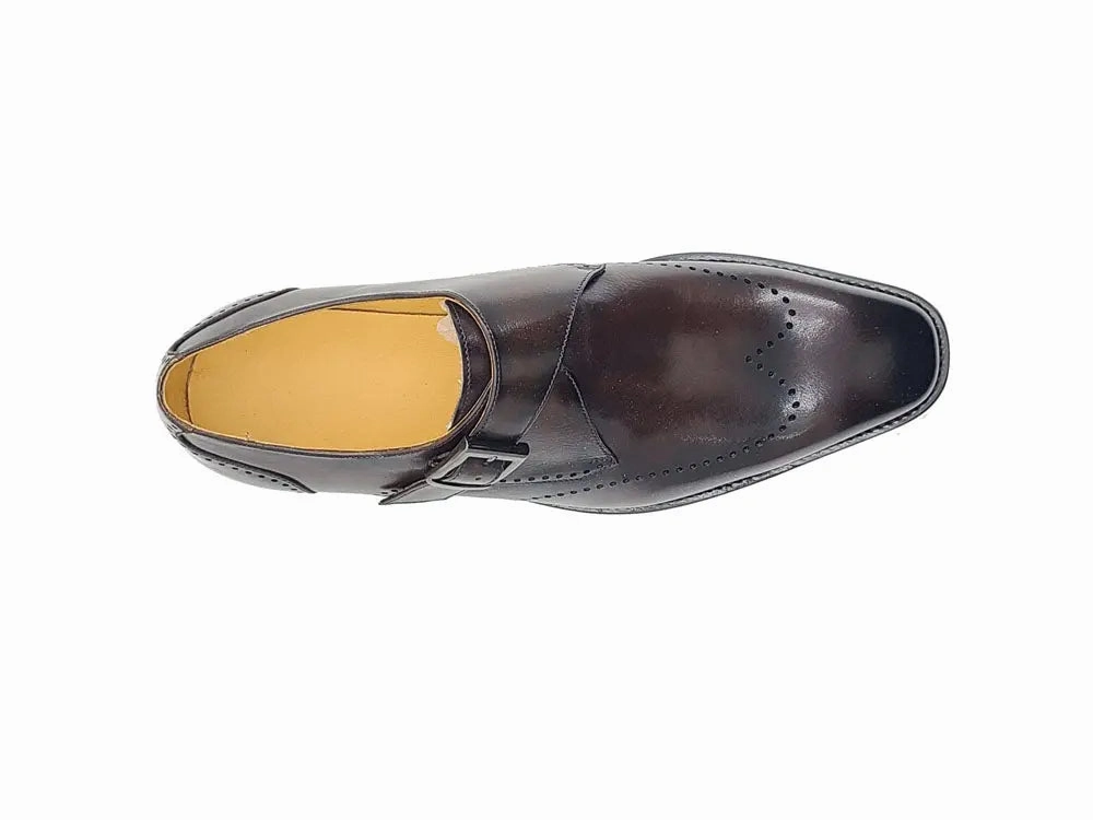 Shoes With Brogues Calfskin Single Monk Loafer