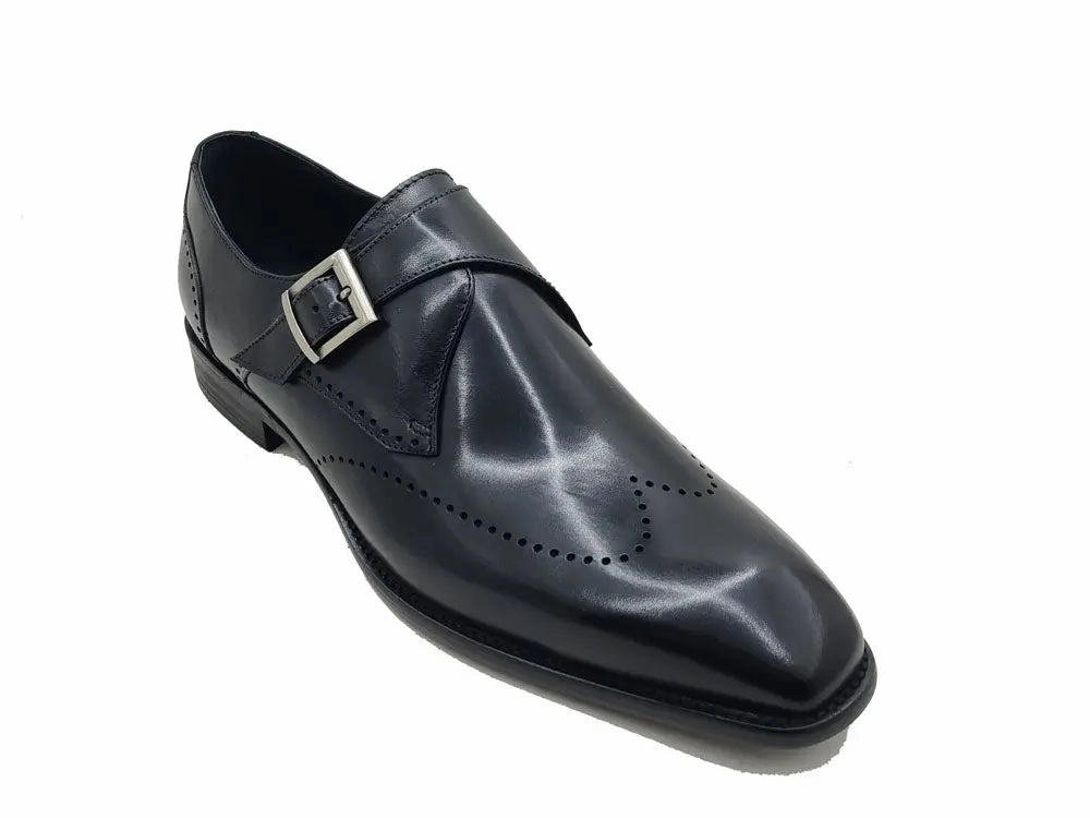 Calfskin Single Monk Loafer Brogue Shoe