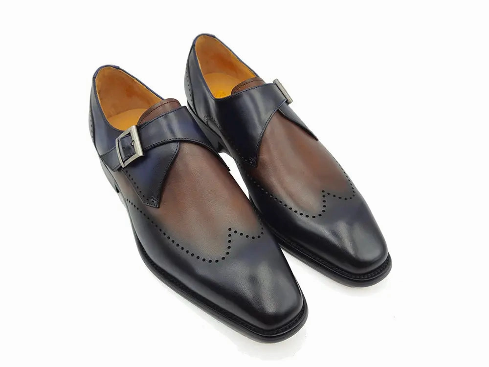 Oxford Brogue Calfskin Single Monk Loafer