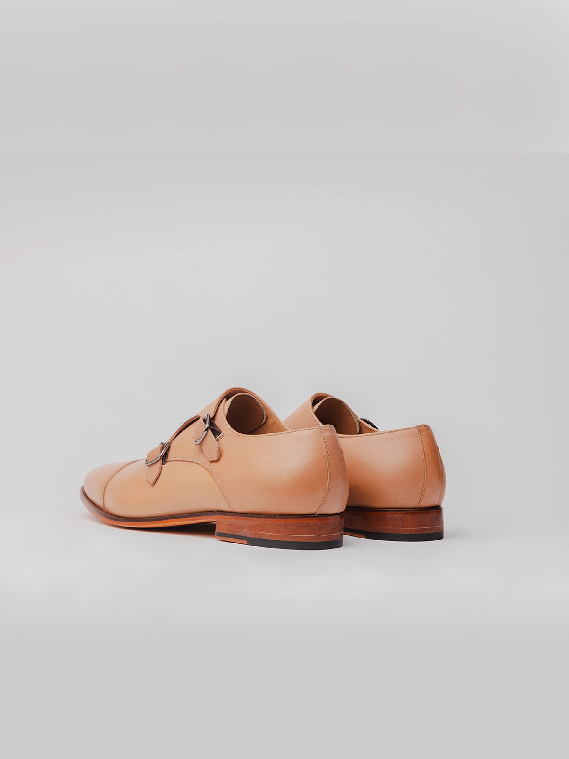 ARISTOCRAT DOUBLE MONKS - NUDE Brown White Brogues
