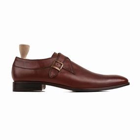 Edinburgh Brogues Trena - Men's Oxblood Calf Leather Monkstrap