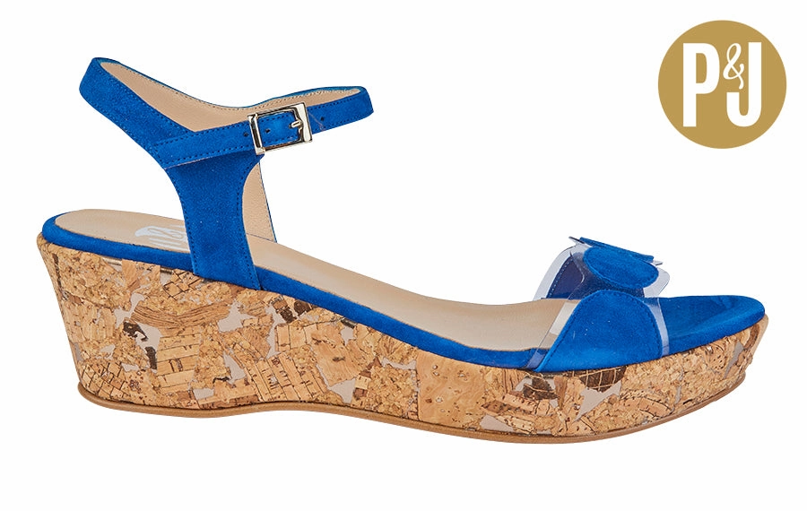 P&J Martini Blue Josef Seibel Leather Mary Jane Shoes