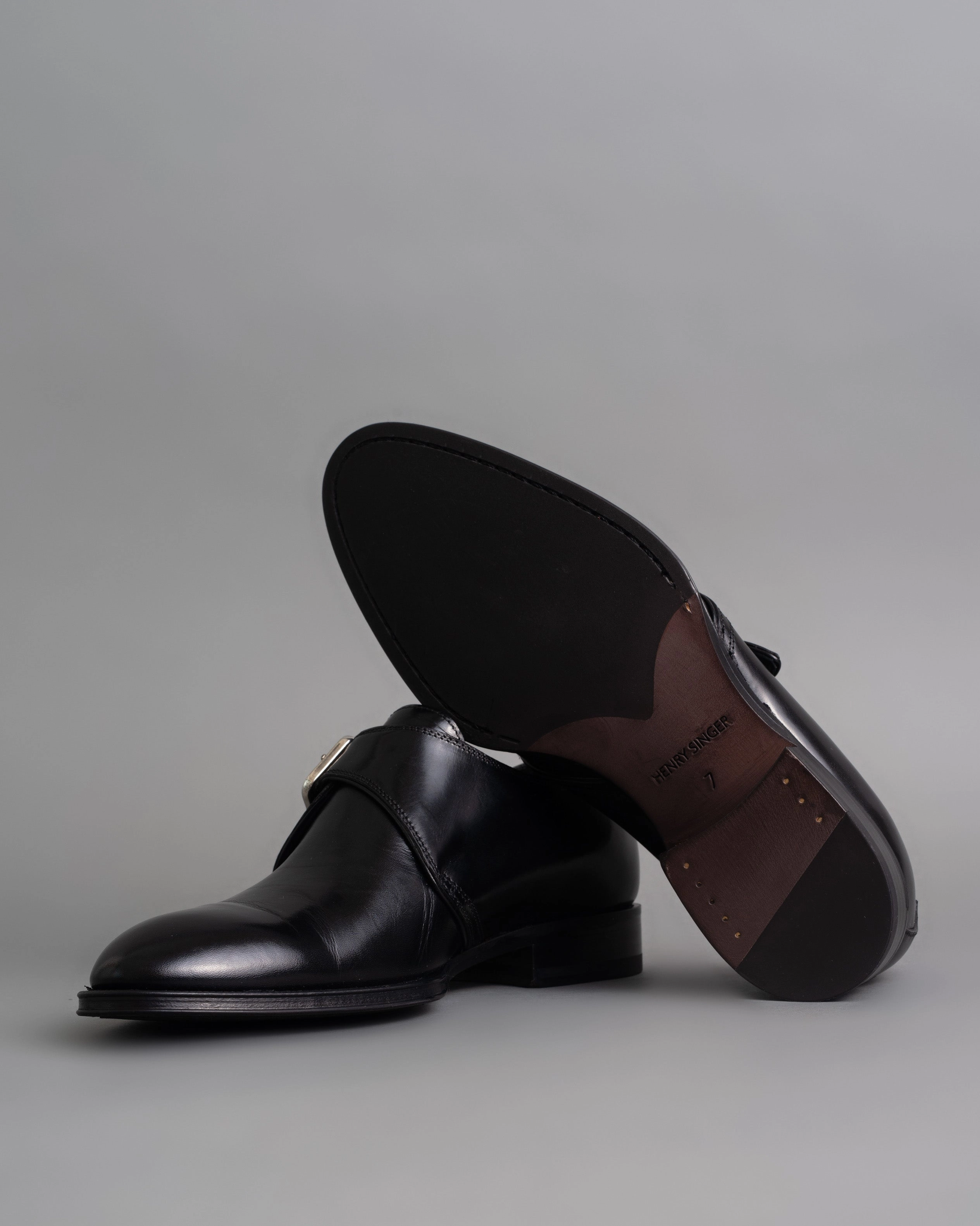 Single Monk Strap Shoe Brown Brogues With Suit