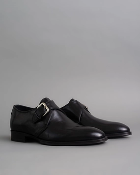 Single Monk Strap Shoe Half Brogue Shoes