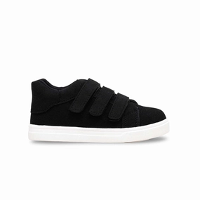 Boys Black Casual Canvas KD2190 Casual Coach Shoes