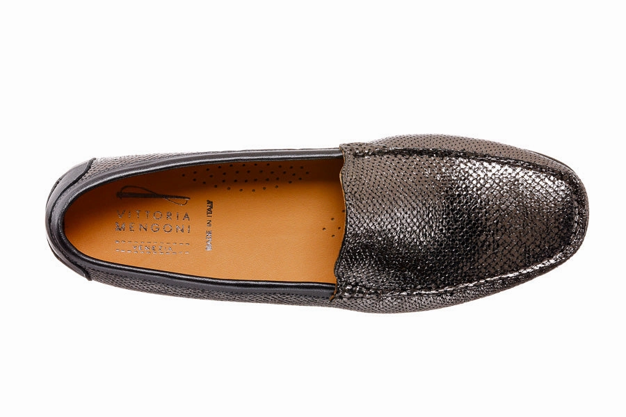 Vm Ellie Silver Suede Loafers Summer