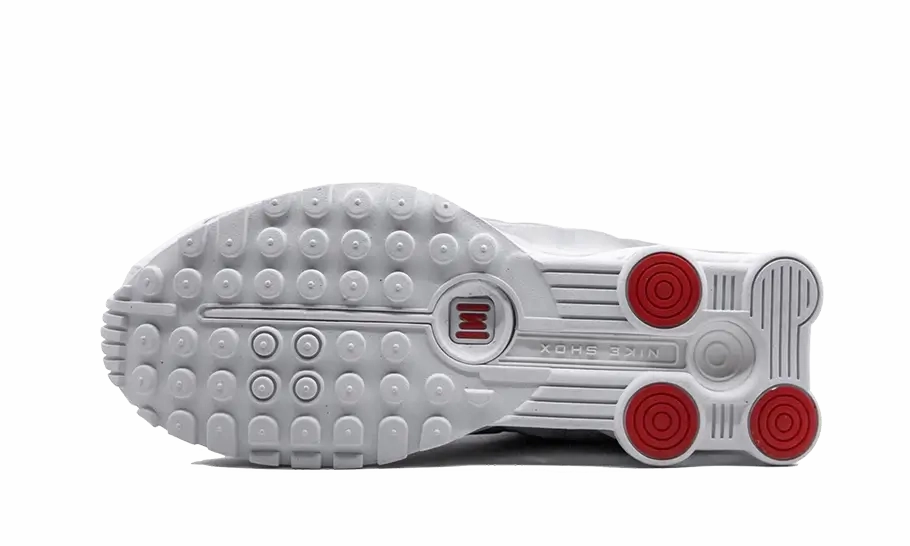 Nike Shoes Slip Ons Nike Shox R4 White Metallic Silver