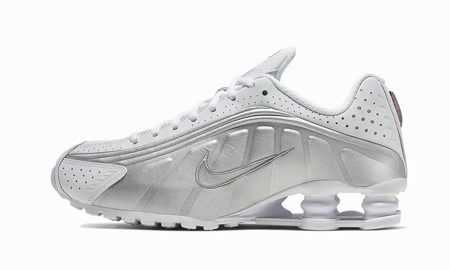 Nike Zoom X Shoes Nike Shox R4 White Metallic Silver