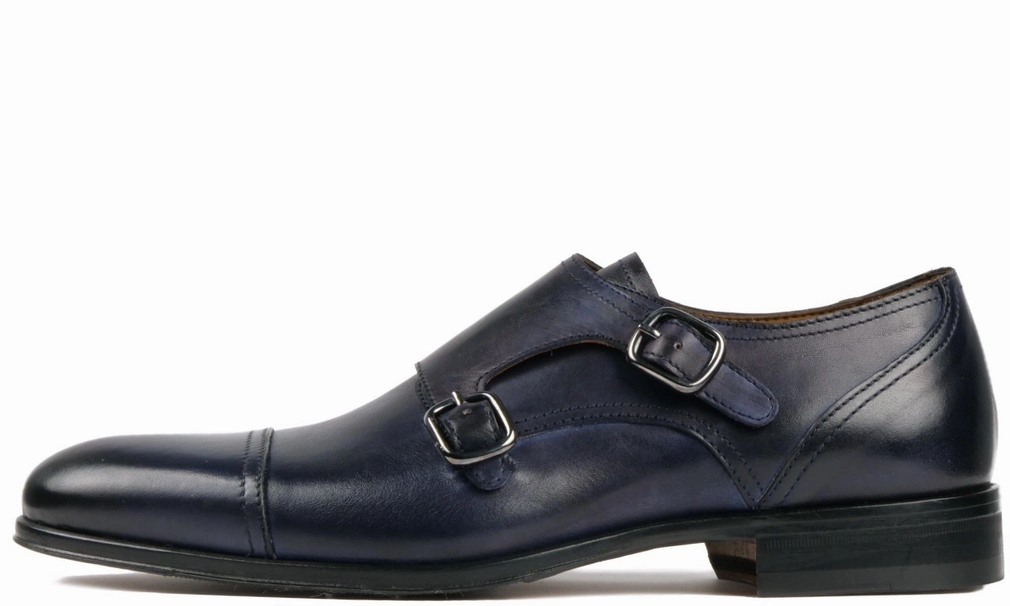 Bourne Monk Strap Blue Thistle Ghillie Brogues
