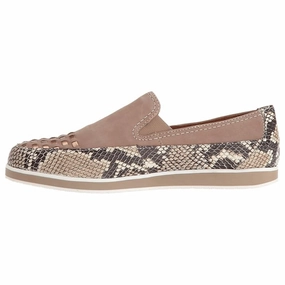 Loro Piana Loafers Ara Laurel Taupe Snake Combo Loafer (Women's)