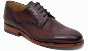 Derby Shoes With A Suit Trent- Hand Brushed Burgundy