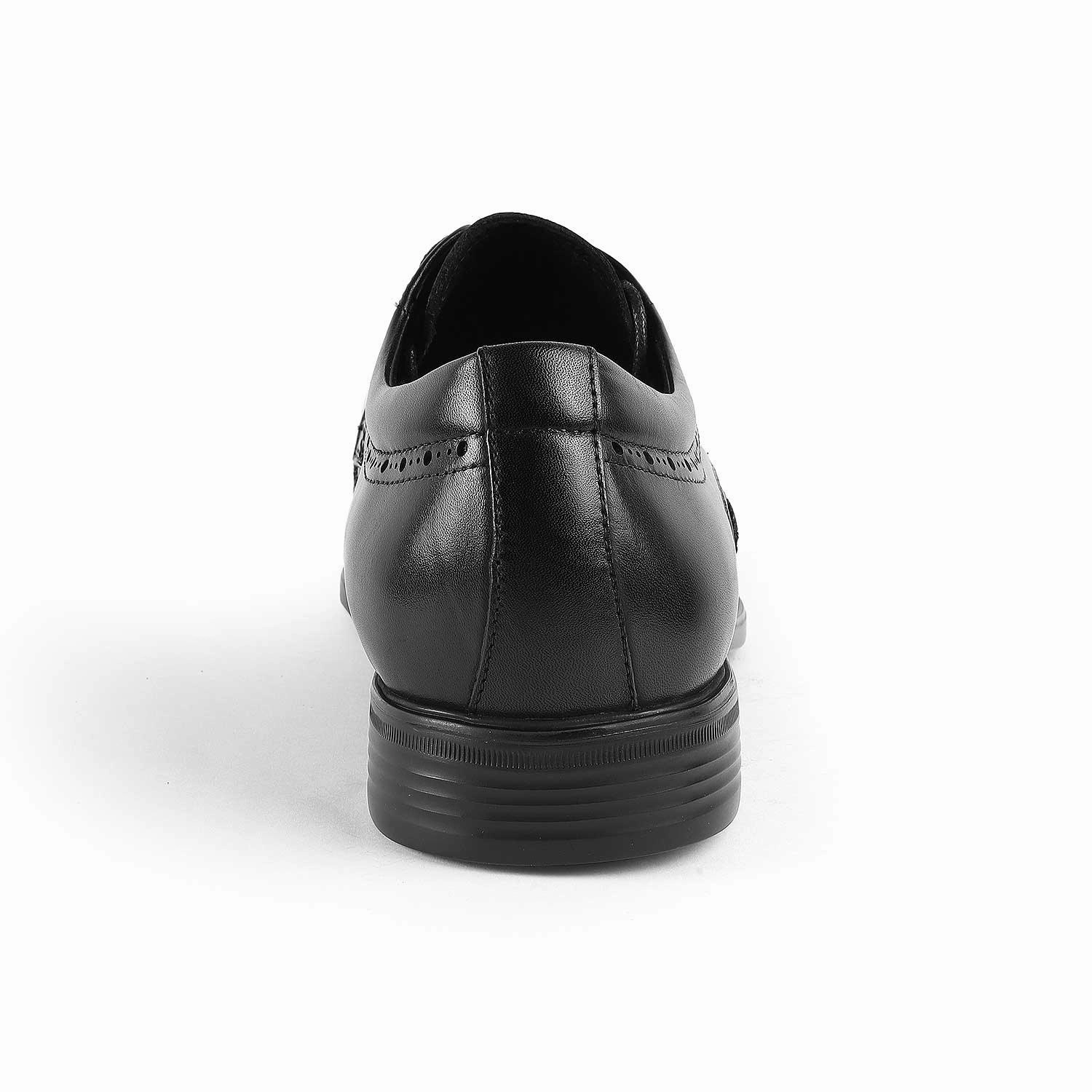 Tresmode Cent Black Men's Oxford Brogue Lace Ups Cut Out Brogues