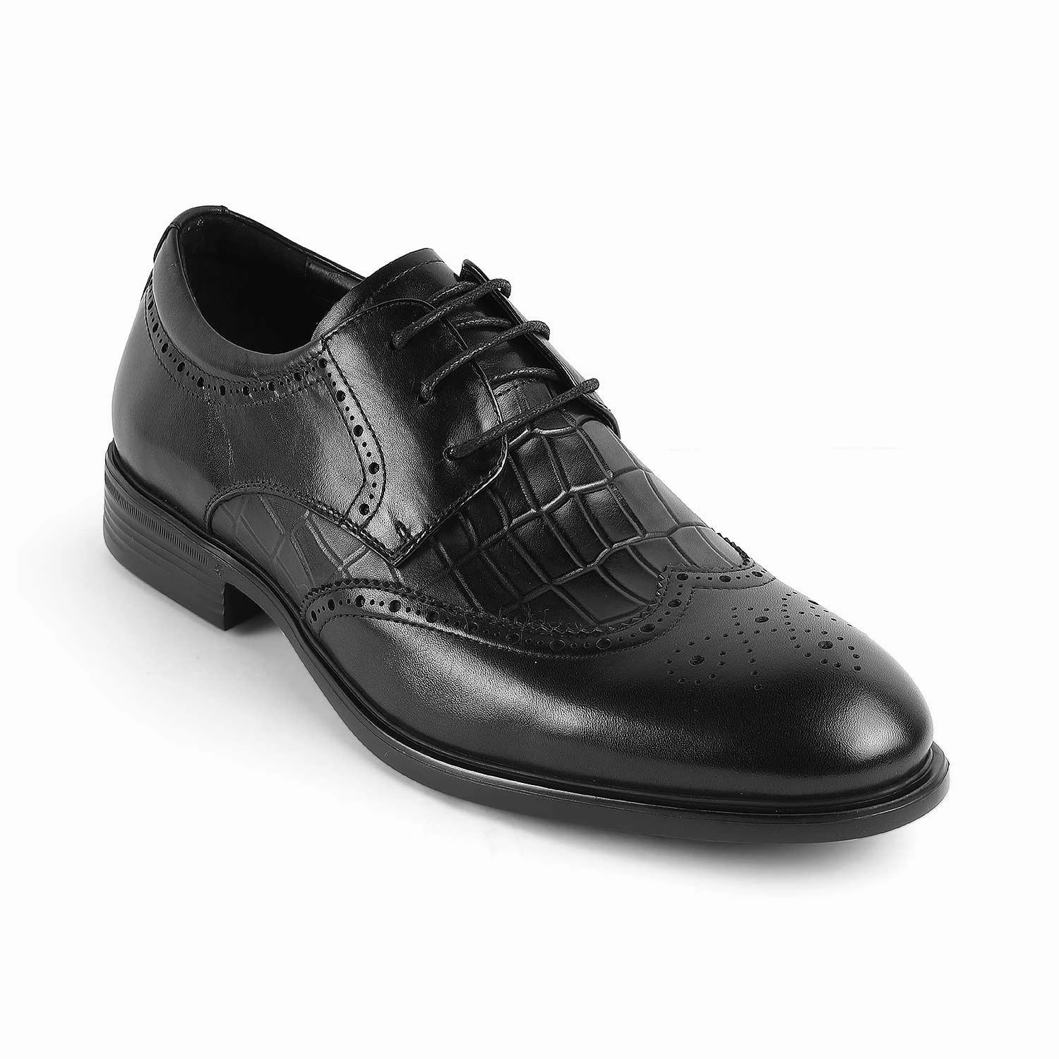Tresmode Cent Black Men's Oxford Brogue Lace Ups Toms Mens Brogue Shoes