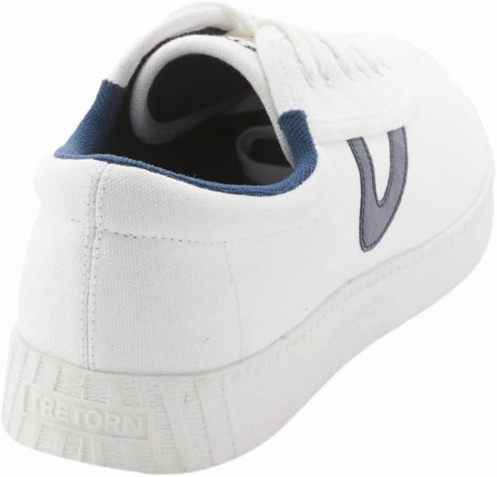 Tretorn Men's Nylite Canvas Sneakers - WHITE/NAVY Artengo Tennis Shoes