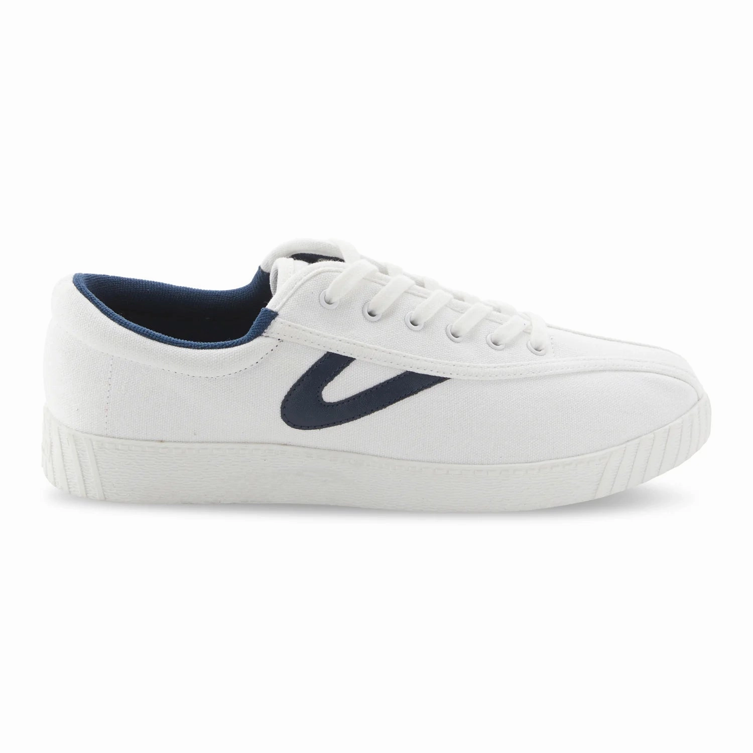 Tennis Shoes For Men Wilson Tretorn Men's Nylite Canvas Sneakers - WHITE/NAVY