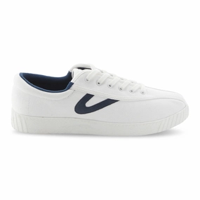 Cute Dresses With Tennis Shoes Tretorn Men's Nylite Canvas Sneakers - WHITE/NAVY