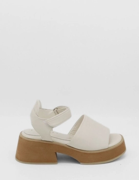 Tribe clog platform strap sandals in off white leather womens shoes Vionic Mary Jane Mules Soft Comfortable Walking Shoes