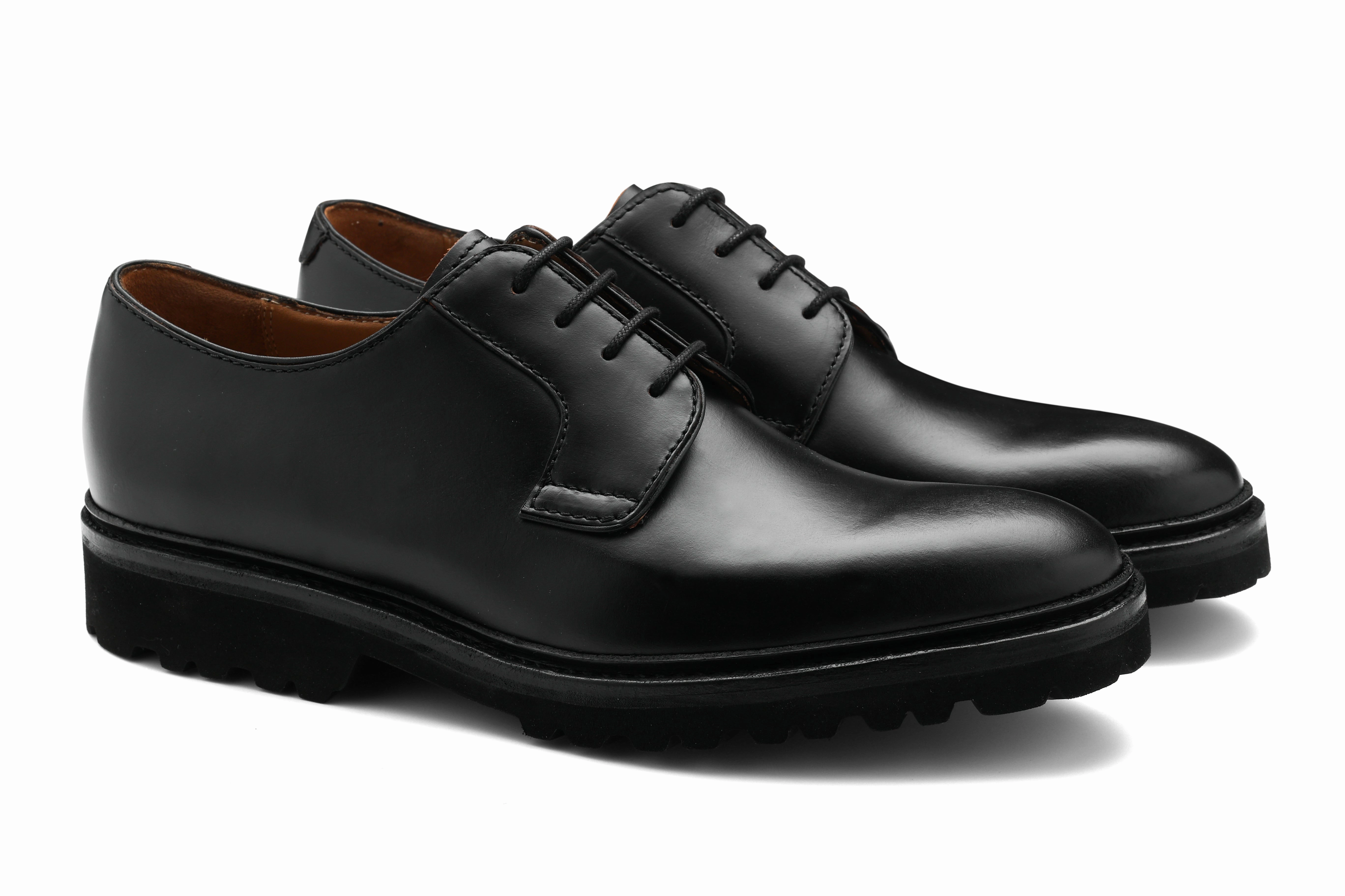 Calf Lace Up Shoes Truro - Black Cutter
