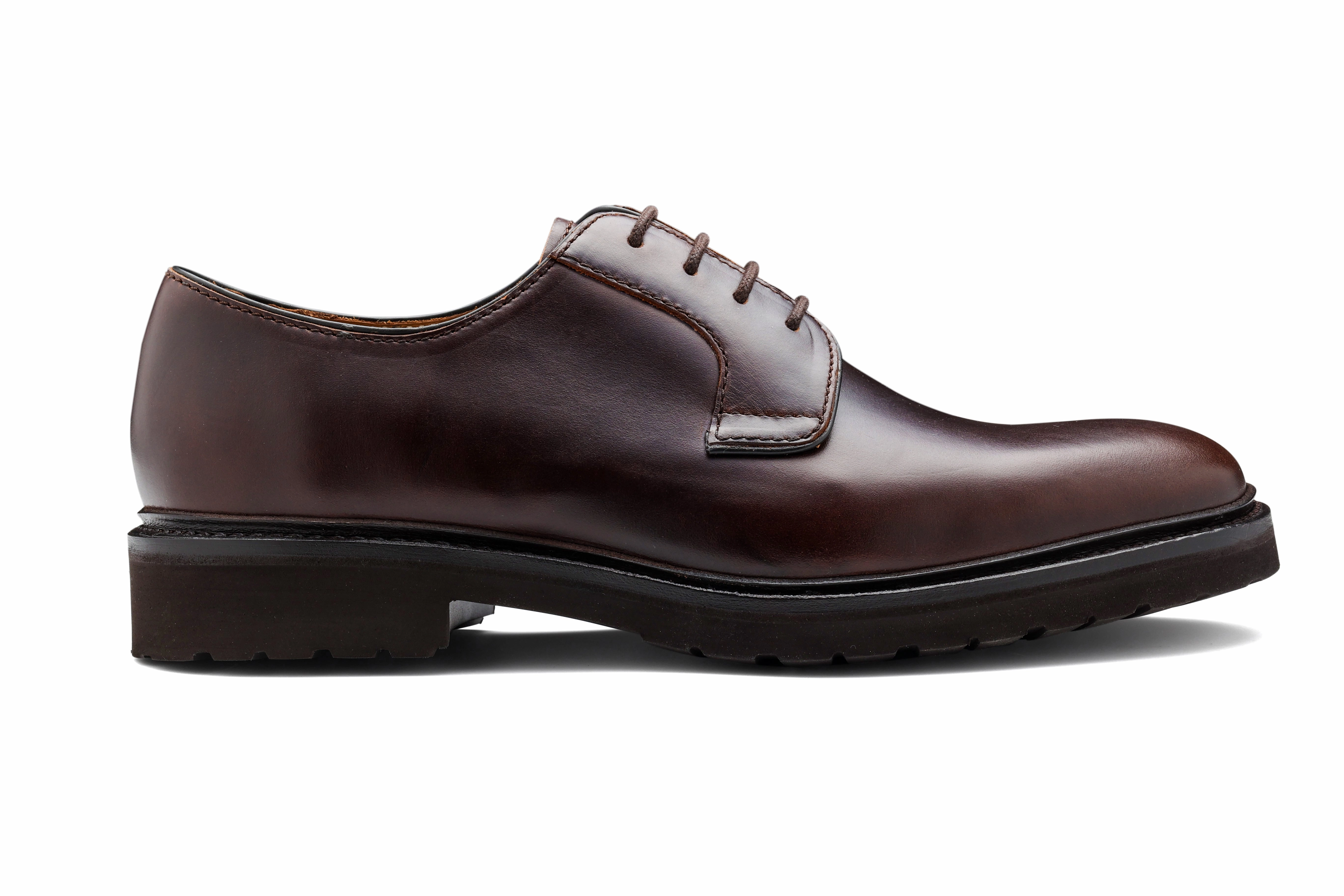 Truro - Brown Pull-Up Smart Casual Derby Shoes