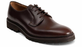 Mesh Derby Shoes Truro - Brown Pull-Up