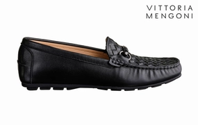 Vm Bedeck Black Loafers Size 4