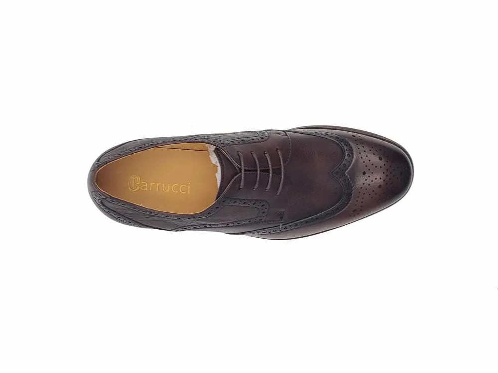 Newton House Oxford Tumbled Leather Blucher style Oxford with Flex Sole