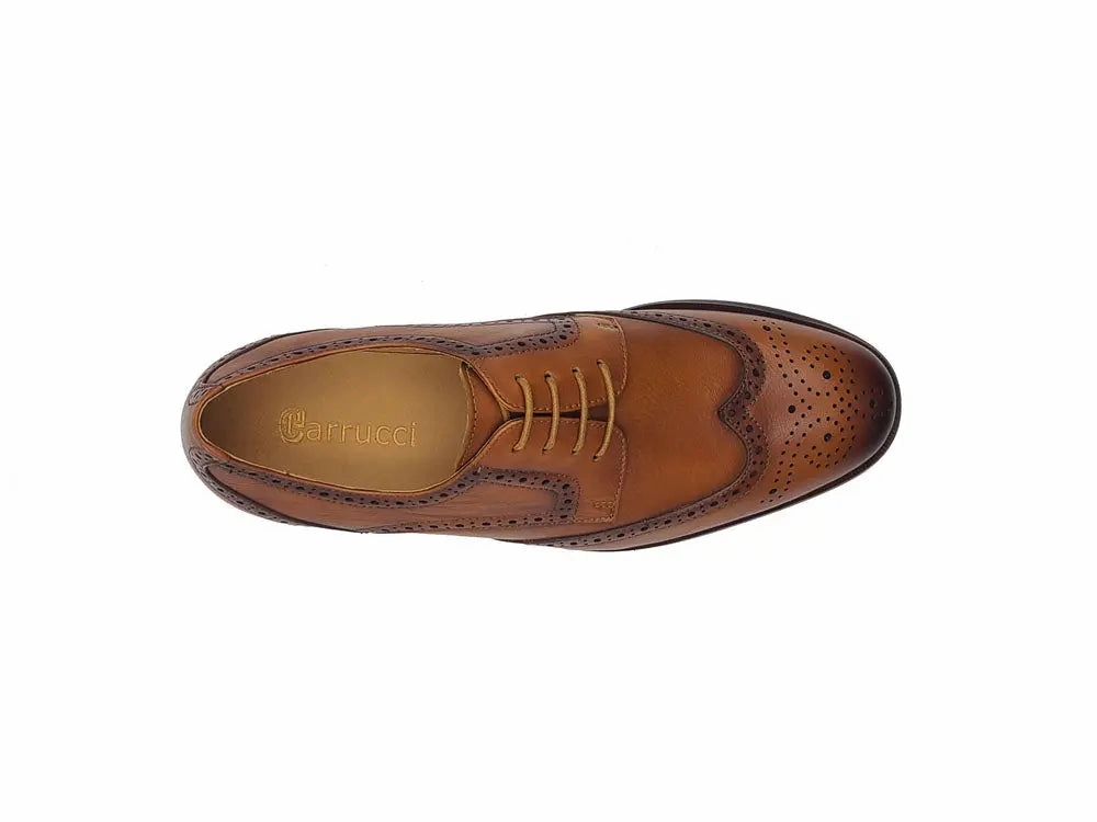 Brogue Vs Oxford Tumbled Leather Blucher style Oxford with Flex Sole