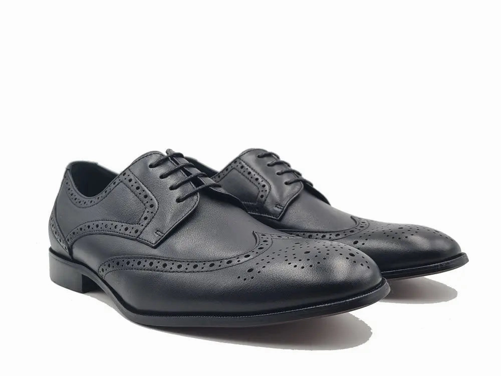 Oxford Blue Tumbled Leather Blucher style Oxford with Flex Sole