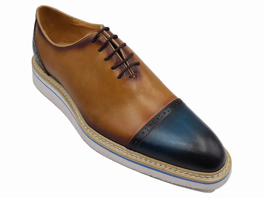Steel Toe Oxford Two Tone Cap toe Calfskin Oxford